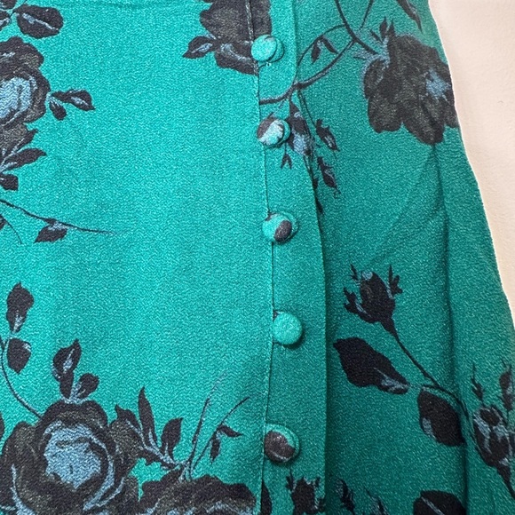 Band of gypsies Etta emerald green boho cottage core midi skirt M NWT - Picture 6 of 11